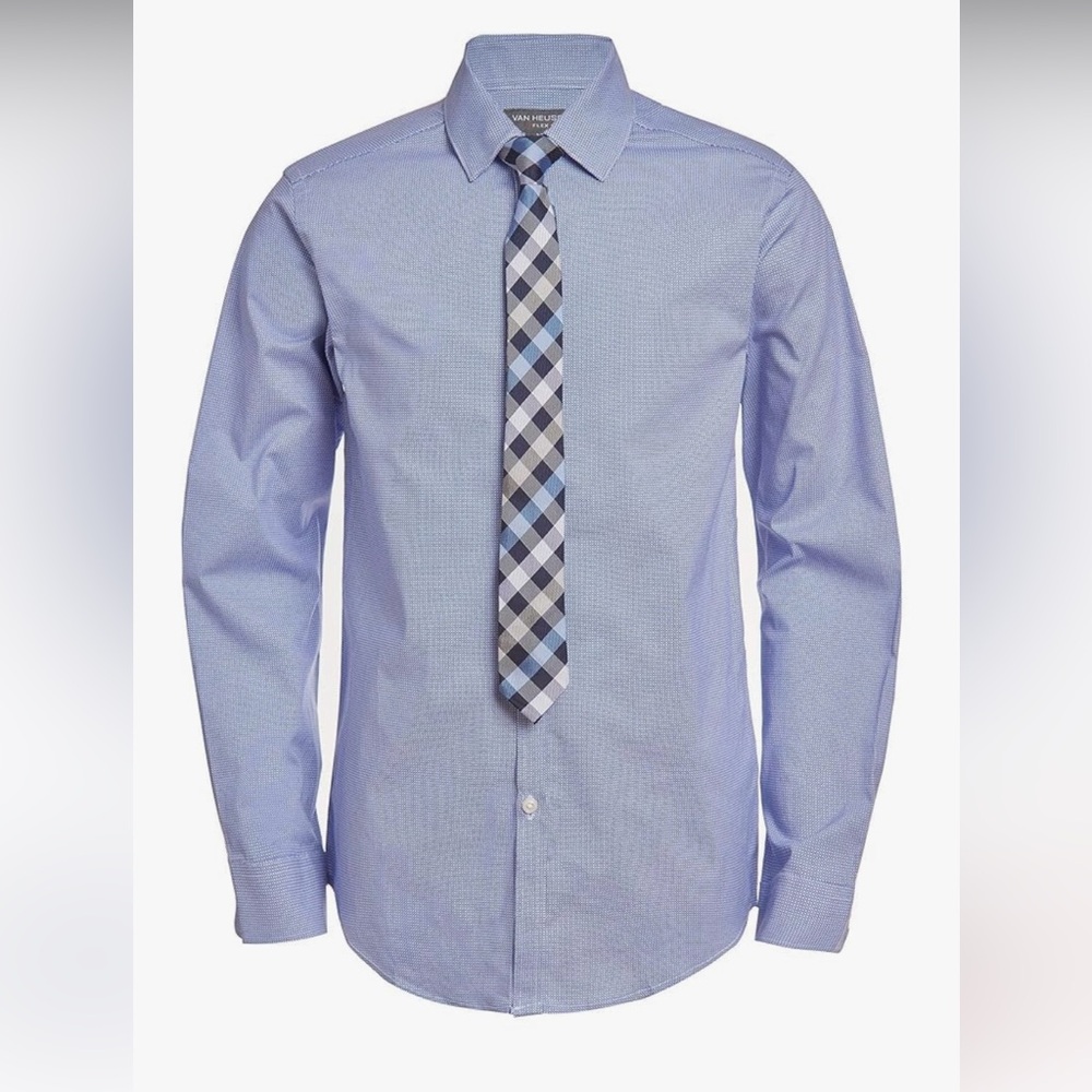 Van Heusen Boys Button -Down Dress Shirt and Tie Set
NWT